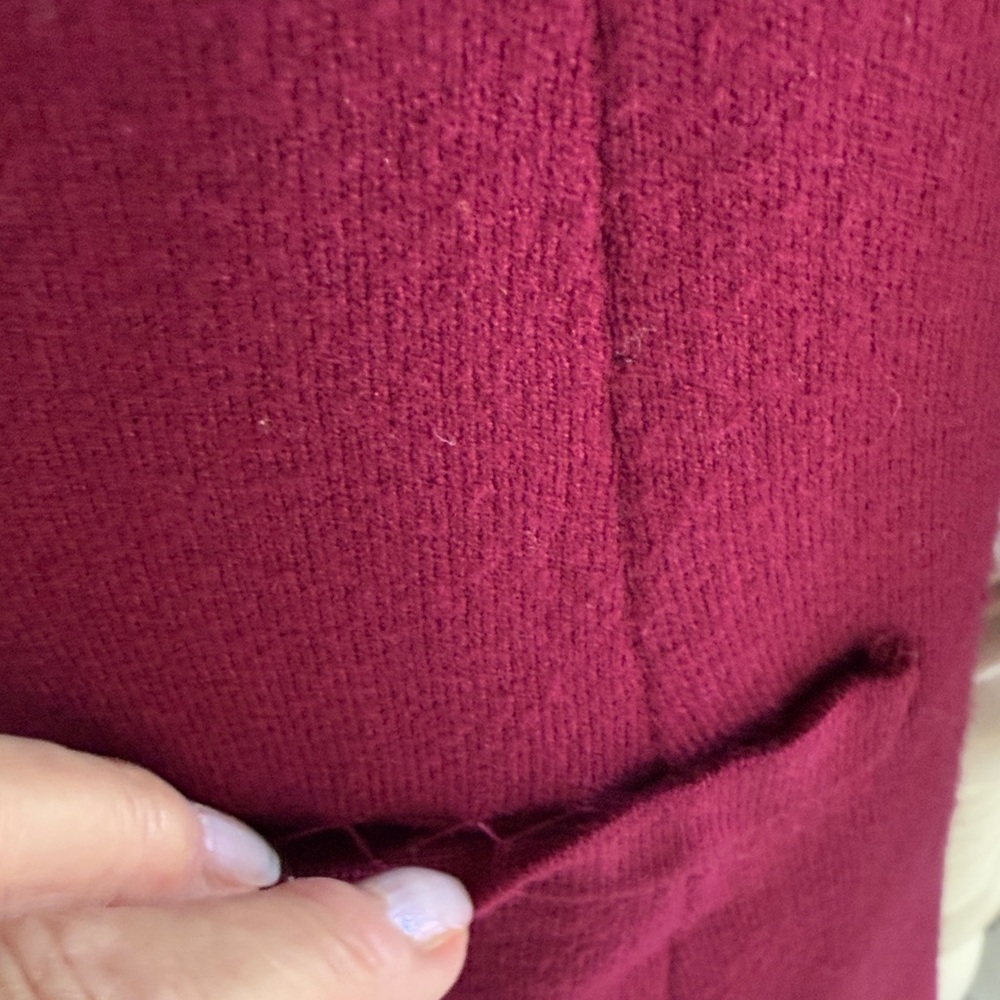 Chicos  Double-Breasted Burgundy Blazer size S - Picture 6 of 8